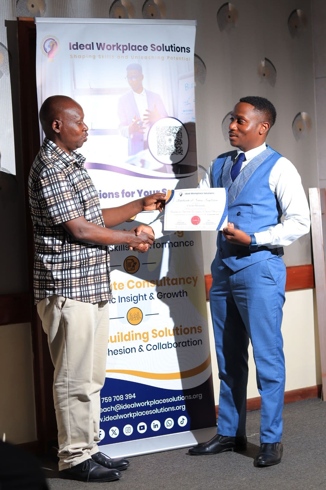 Professional training testimonial photo